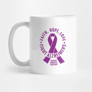 Alzheimer's Awareness T-shirt. Fight Alzheimer's Ribbon Mug